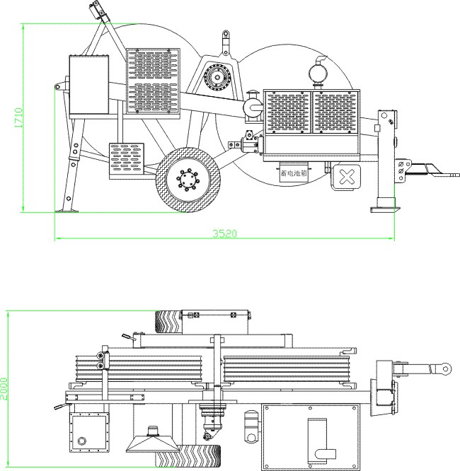 기계 40kN 4T, Cummins Engine를 당기는 장비를 묶는 단 하나 지휘자 유압 케이블