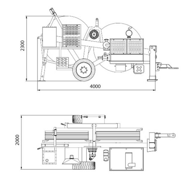 1200mm Bull 바퀴 디젤 엔진 48kw (85hp) 유압 잡아당기기 긴장 기계 35kn 3.5t 디젤 Cummins