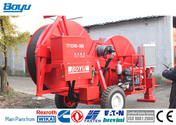 Cable Stringing Equipment TY1x30D-1800 Hydraulic Tensioner With Diesel Engine